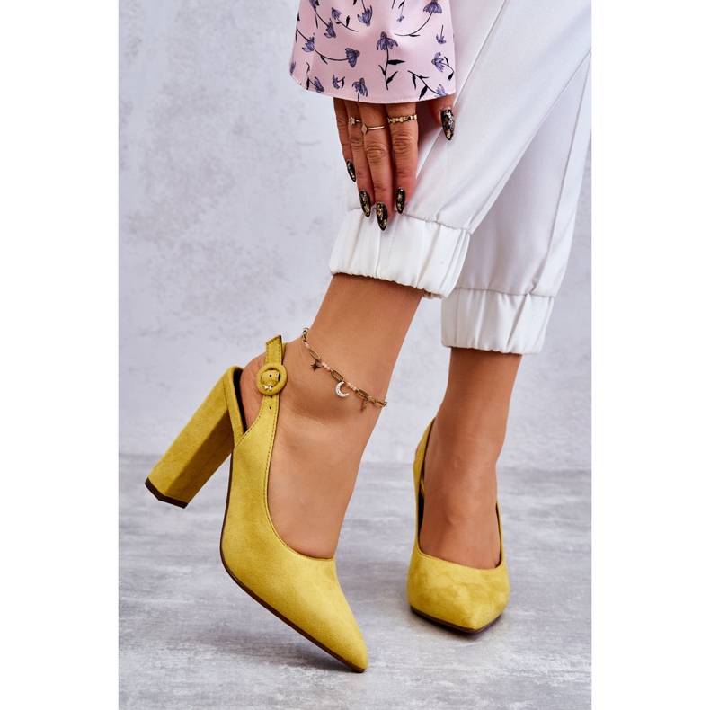 PA1 Yellow Alanza High Heel Pumps 1