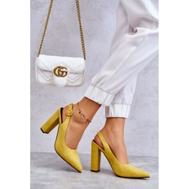 PA1 Yellow Alanza High Heel Pumps 2