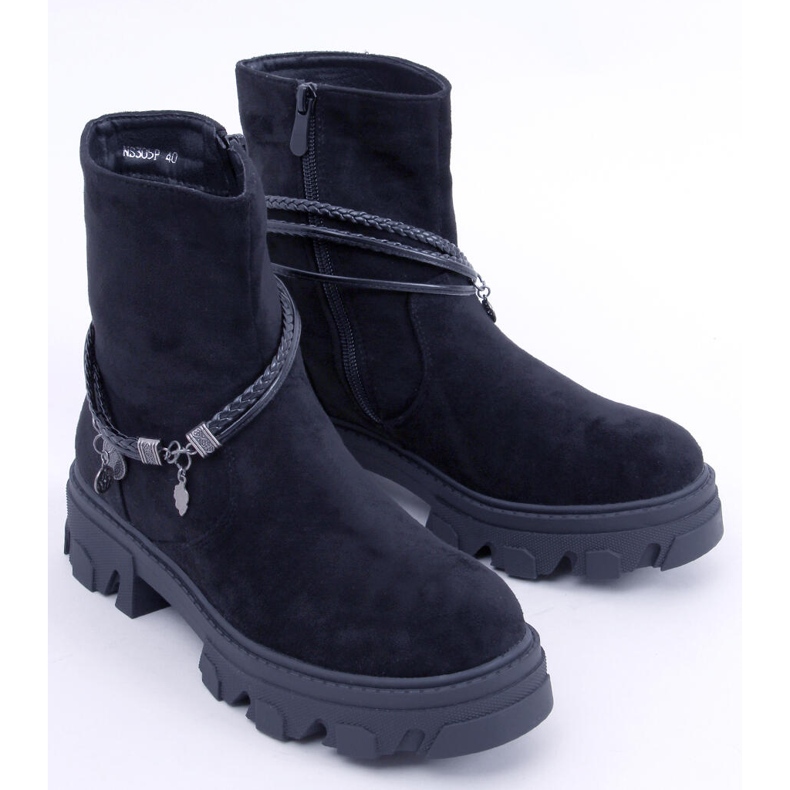 Connie Black flat boots 1