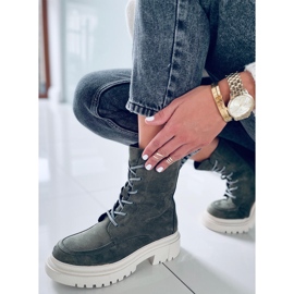 Roisin Green suede lace-up boots 1