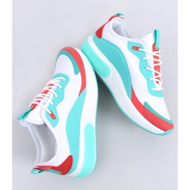 White women's sports shoes YK106 WHITE / BLUE 1 White women's sports shoes YK106 WHITE / BLUE 1