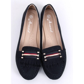 Black women's loafers 88-381 Black 1