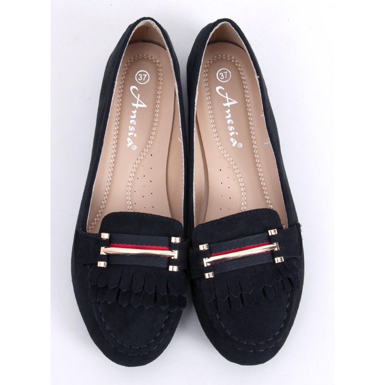 Black women's loafers 88-381 Black 1
