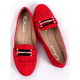 Red Women's loafers 88-381 Red 2