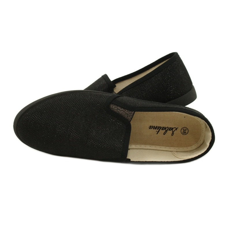 Sabatina Slip-on sneakers black glitter DMC-15 3 Sabatina Slip-on sneakers black glitter DMC-15 3