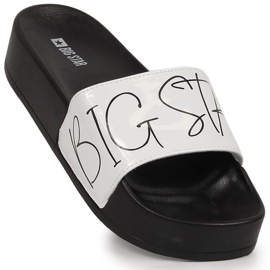 Women's slippers lacquered on the platform white Big Star JJ274A275 1
