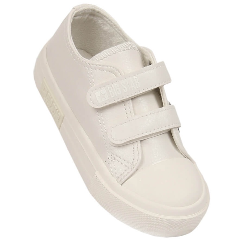 Children's sneakers made of eco leather with Velcro white Big Star KK374093 1