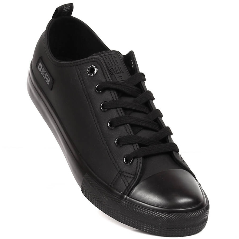 Men's black eco leather sneakers Big Star KK174009 1