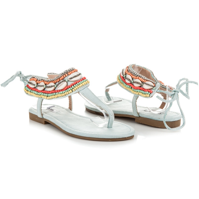 Vices Tied ethno sandals blue 1