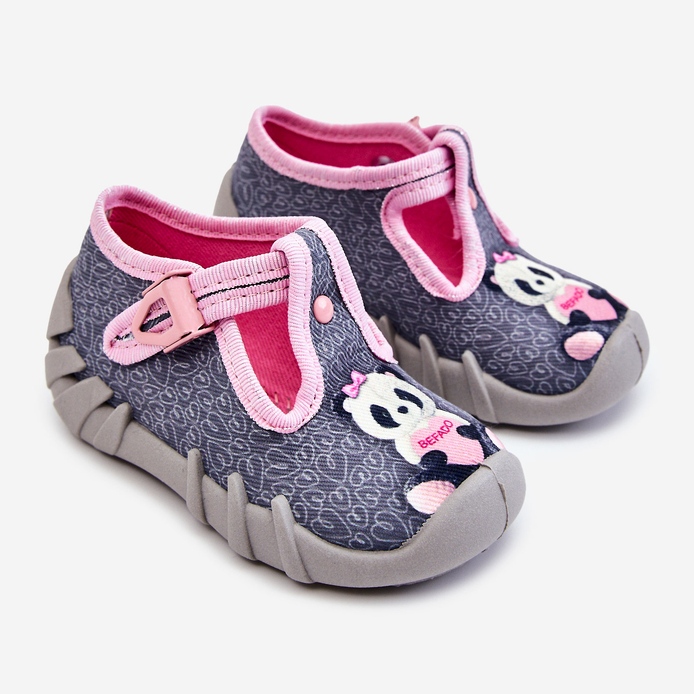 BEFADO S.A. Shoes Slippers Befado Pandy 110P470 Grey-Pink 1 BEFADO S.A. Shoes Slippers Befado Pandy 110P470 Grey-Pink 1