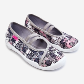BEFADO S.A. Ballerina Slippers Befado Kotki 116X315 Grey-Pink 1