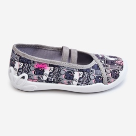 BEFADO S.A. Ballerina Slippers Befado Kotki 116X315 Grey-Pink 2