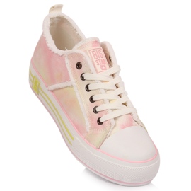 Women's sneakers on the platform tie dye Big Star LL274174 pink 1