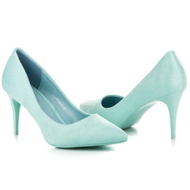 Comer Suede heels green 1