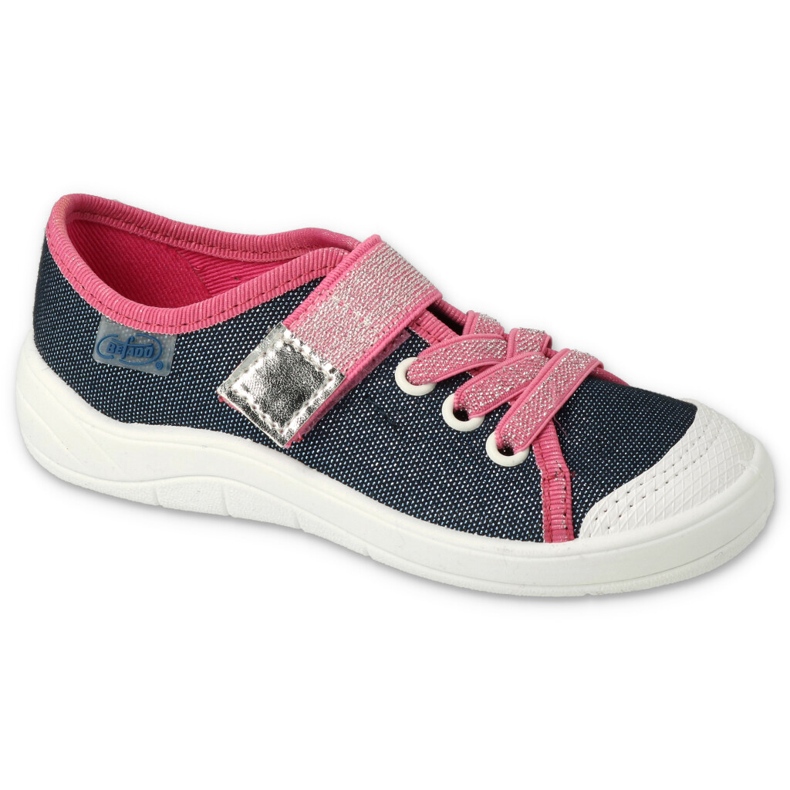 Befado children's shoes 351X001 navy blue pink silver 1