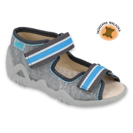 Befado yellow children's shoes 350P026 blue grey 1