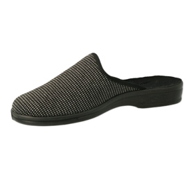 Befado men's bottom slippers 089M422 black and gray 2 Befado men's bottom slippers 089M422 black and gray 2