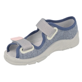 Befado children's sandals with velcro 969X167 blue-gray 1