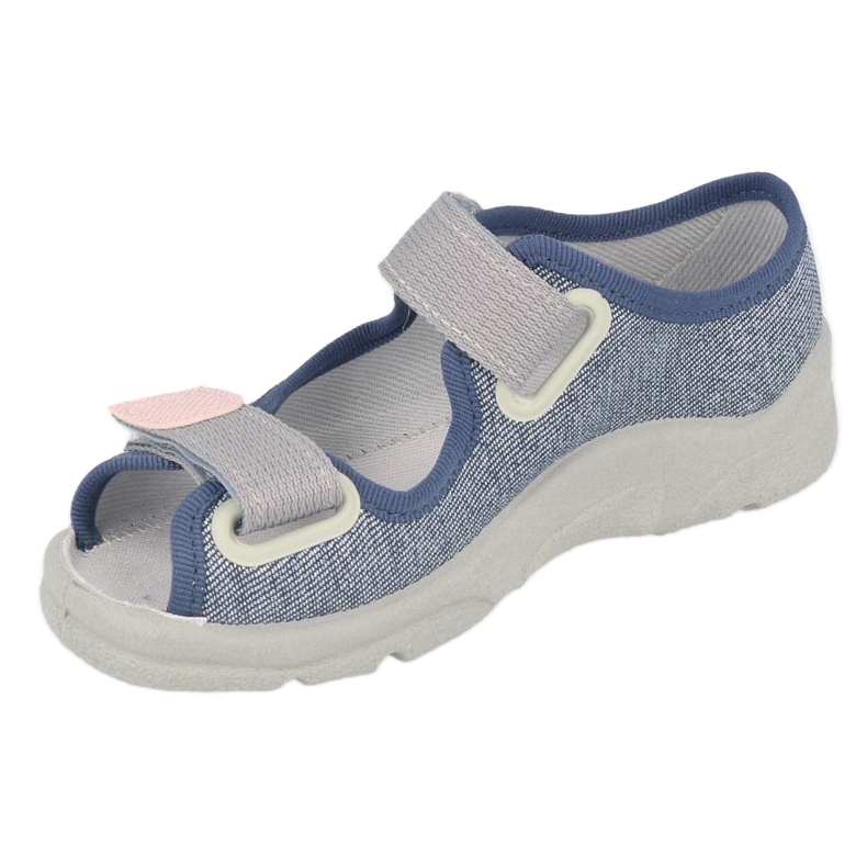 Befado children's sandals with velcro 969X167 blue-gray 1