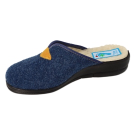 Befado women's pu 937D636 slippers, navy blue, lined with wool 2