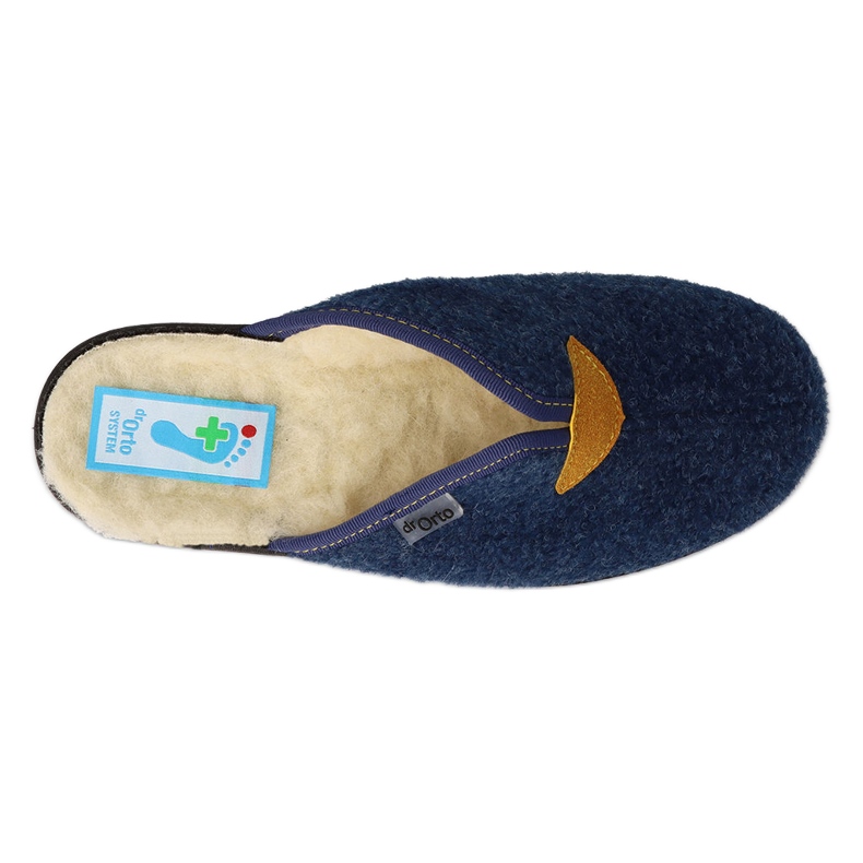 Befado women's pu 937D636 slippers, navy blue, lined with wool 1