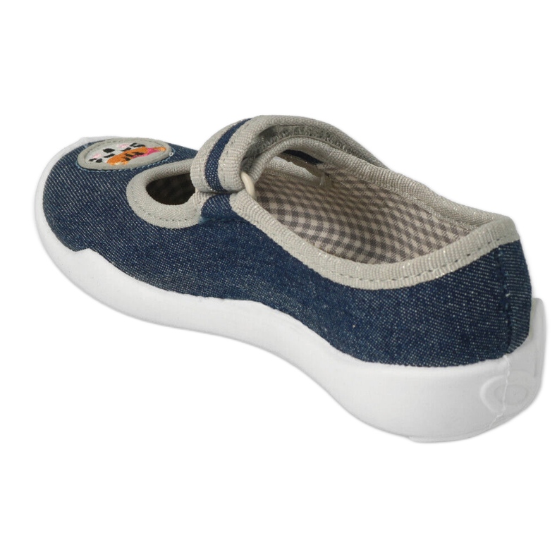 Befado children's slippers with velcro 114X498 navy blue applique 2 Befado children's slippers with velcro 114X498 navy blue applique 2