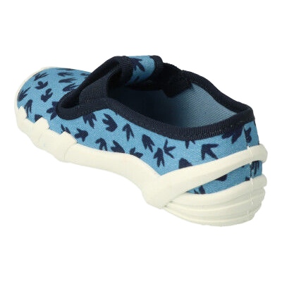 Befado children's slippers 290x268 blue with navy blue motifs 2