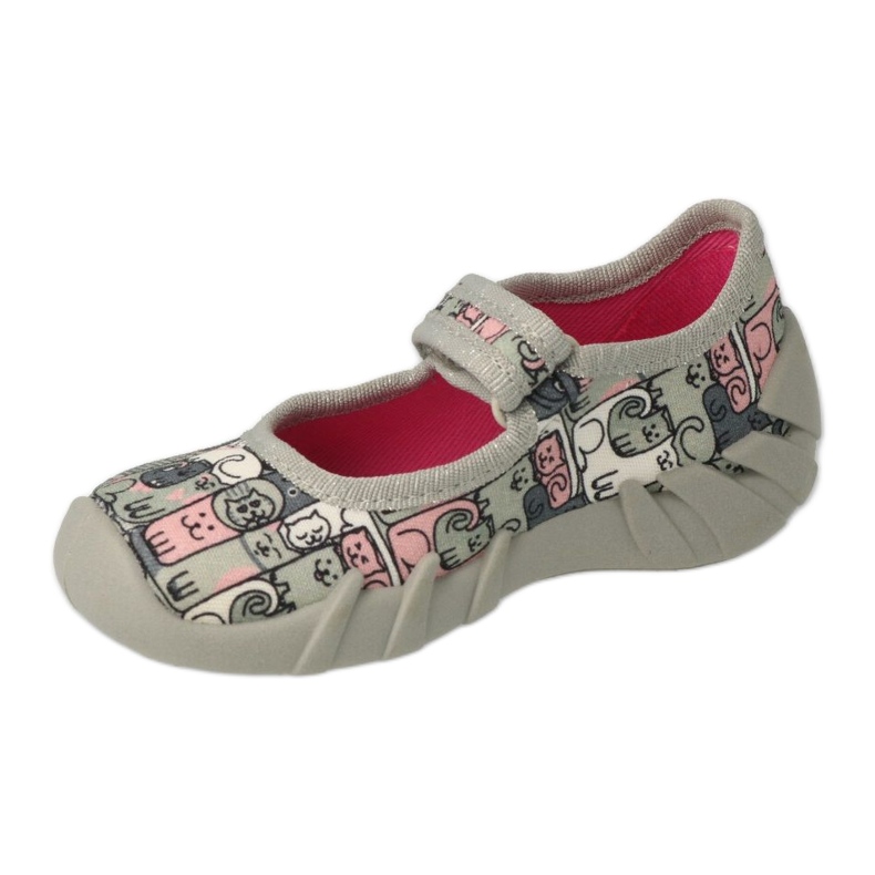 Befado children's slippers 109p261 gray-pink 2