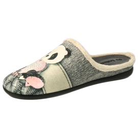 Inblu women's slippers 155D209 gray with a teddy bear grey 2