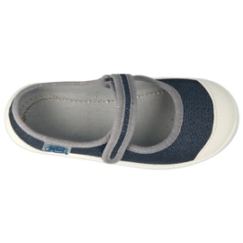 Befado children's slippers with velcro 208Y048 silver 1 Befado children's slippers with velcro 208Y048 silver 1