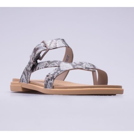 Crocs Tulum Toe Post Sandal W 206108-15W beige brown 1