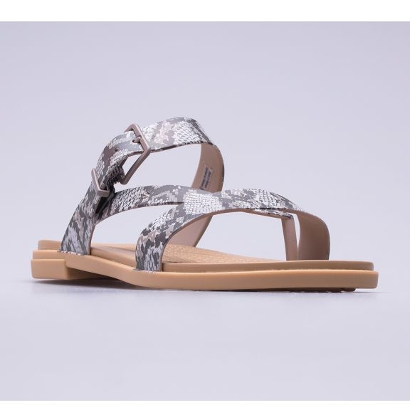 Crocs Tulum Toe Post Sandal W 206108-15W beige brown 1