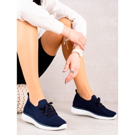 TRENDI Navy Blue Lace-up Sports Shoes 1 TRENDI Navy Blue Lace-up Sports Shoes 1