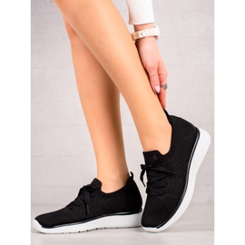 TRENDI Black Lace-up Sports Shoes 1 TRENDI Black Lace-up Sports Shoes 1