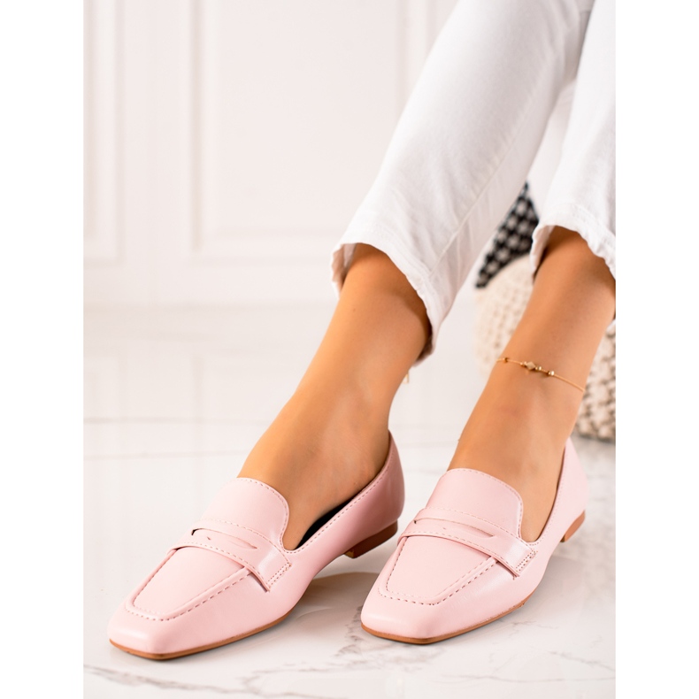 Classic Loafers With Eco Leather pink 1