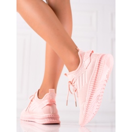 Sweet Shoes Pink Textile Sport Shoes 1 Sweet Shoes Pink Textile Sport Shoes 1