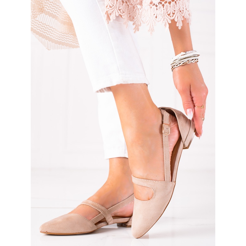 T.Sokolski Beige Ballerinas With A Cut 1 T.Sokolski Beige Ballerinas With A Cut 1