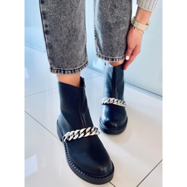 PA1 Foster Black women's chain ankle boots 1