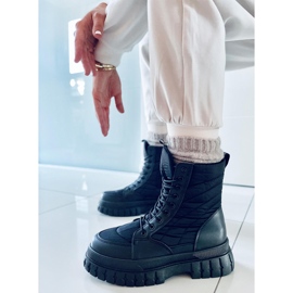 PA1 Flat lace-up boots Barkin Negro black 1
