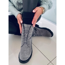 PA1 Lavey Gray suede lace-up boots grey 1