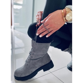 PA1 Lavey Gray suede lace-up boots grey 2