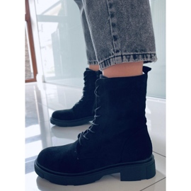 PA1 Lavey Black suede lace-up boots 1