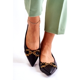 WS1 Women's Ballerinas In Spitz With Black Carlos Ornament 5