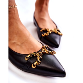 WS1 Women's Ballerinas In Spitz With Black Carlos Ornament 2