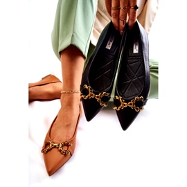 WS1 Women's Ballerinas In Spitz With Black Carlos Ornament 3