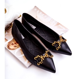 WS1 Women's Ballerinas In Spitz With Black Carlos Ornament 4