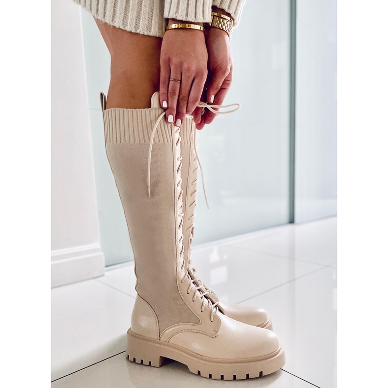 PA1 Workers Booties with elastic uppers Barton Beige 1