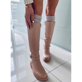 PA1 Khia Nude women's riding boots beige pink 2 PA1 Khia Nude women's riding boots beige pink 2