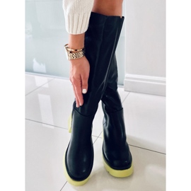 PA1 Boots with colored soles from Woods BLACK/GREEN 1