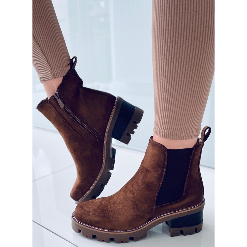 Ragga Khaki high-heeled boots brown 2